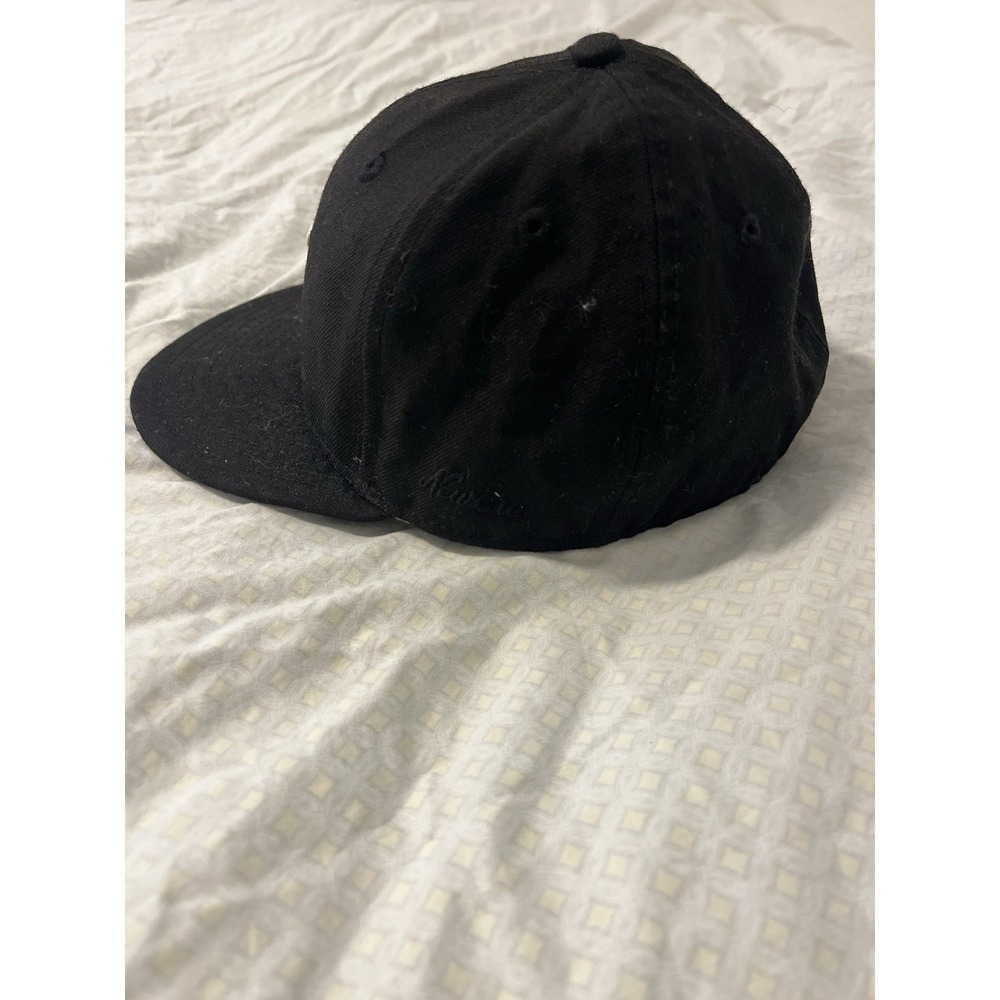 Fear Of God Essentials Hat Cap Fitted 7-1/4 Black Wool New Era MLB Baseball MLB - Picture 4 of 8